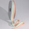 The Ribbon People White and Green Striped Woven Grosgrain Craft Ribbon 1" x 55 Yards
